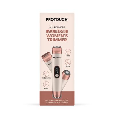 Protouch: PROTOUCH All-in-1 All Rounder Womens Trimmer & Epilator | Face, Body, Bikini & Underarms | Rechargeable & Painless Hair Removal