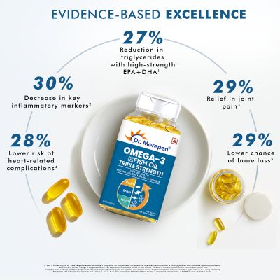 Dr. Morepen: Omega 3 Deep Sea Fish Oil Triple Strength - 60 Softgels