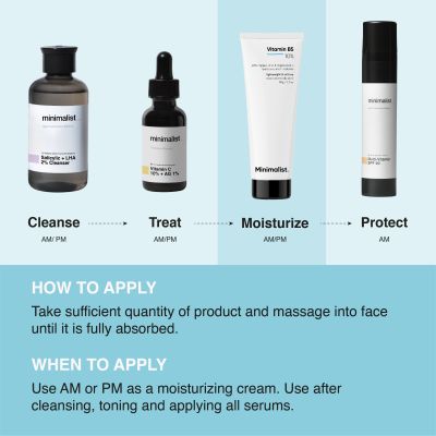 Minimalist: 10% Vitamin B5 Oil Free Moisturizer with Zinc, Copper, Magnesium & HA - 50g