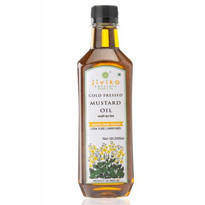 jivika naturals: Mustard Oil Wood Pressed - Cold Pressed Oils - 500 ml