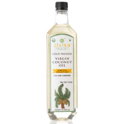 jivika naturals: Virgin Coconut Oil Made From Coconut Milk - Cold Pressed -1 L