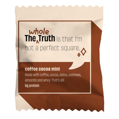 The Whole Truth: Mini Protein Bars - Coffee Cocoa- Pack of 8-8 x 27g - No Added Sugar - All Natural