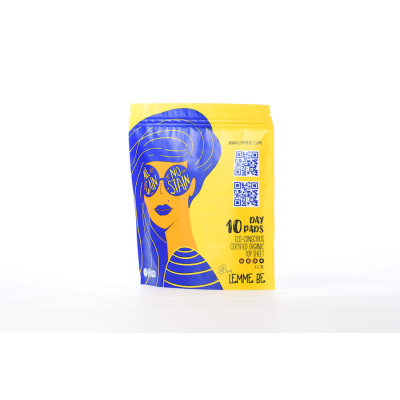 Lemme be: Heavy Flow Day Pads (Box of 10) 100% Cotton Certified