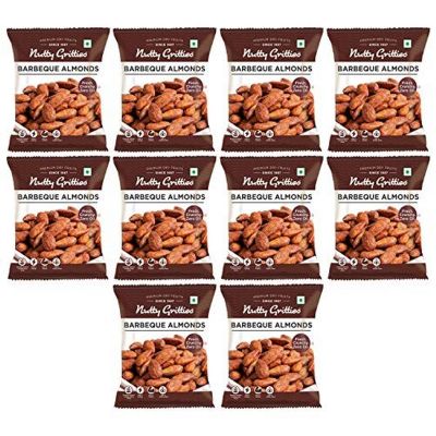 Nutty Gritties: Barbeque Almonds -(Pack of 10-21g Each), 210g
