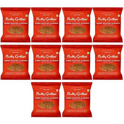 Nutty Gritties: California Roasted Almonds -(Pack of 10-24g Each), 240g