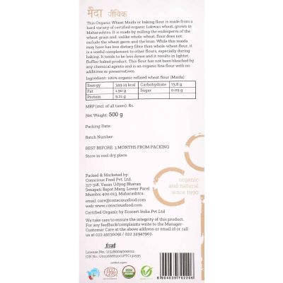 Conscious Food: Refined Wheat Flour (Organic Maida) 500g