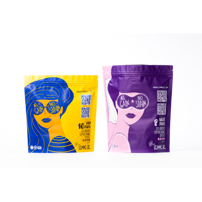 Lemme be: Heavy Flow Day & Night Pads (Box of 10 + Box of 8), 100% Cotton Certified