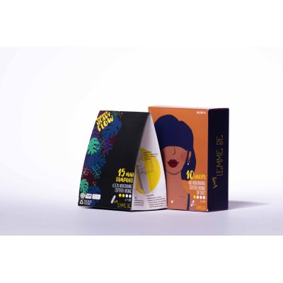 Lemme be: Tampons (Box of 15) + Panty Liners (Box of 10), 100% Cotton Certified