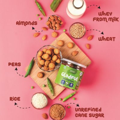 Gladful: Almondy Protein mini cookies for kids and families Cookies - 150 g