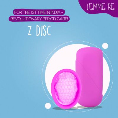 Lemme be: Reusable Menstrual Z Disc - Medium, 100% Medical Grade Silicone