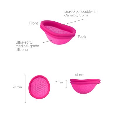 Lemme be: Reusable Menstrual Z Disc - Medium, 100% Medical Grade Silicone