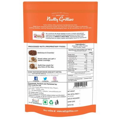 Nutty Gritties: Coffee Almonds, Roasted Almonds with Ground Coffee - 200g