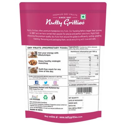 Nutty Gritties: Dry Fruits Blend for dietary fibre - 200 gm