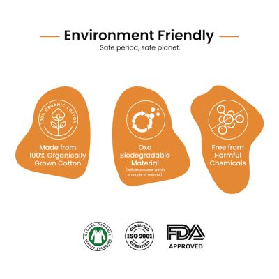 Lemme be: Sanitary Day Pads (Box of 7) 100% Cotton Certified