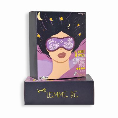 Lemme be: Sanitary Day & Night Pads (Box of 7+7), 100% Cotton Certified