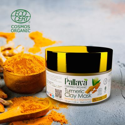 Pallava Organics: Turmeric Clay Mask - 100gm