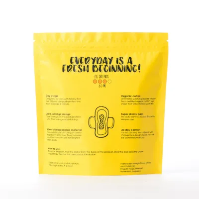 Lemme be: Sanitary Day Pads (Box of 10), 100% Cotton Certified