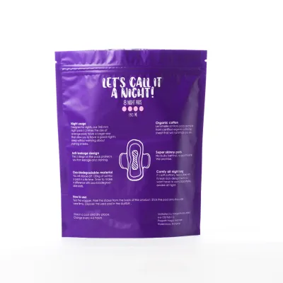 Lemme be: Sanitary Night Pads (Box of 21), 100% Cotton Certified 