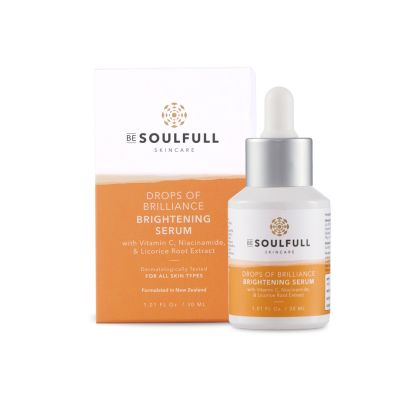 Be Soulfull: Drops Of Brilliance Brightening Serum With Vitamin C, Niacinamide & Licorice Root Extract - 30ml