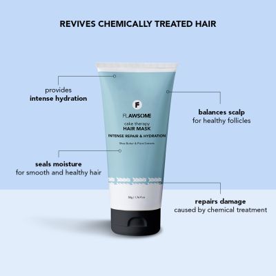 Flawsome: Cake Therapy Intense Repair & Hydration Hair Mask - 50gm