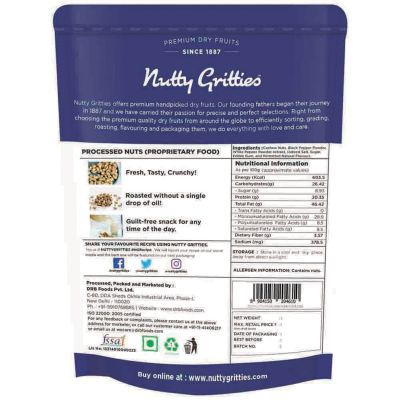 Nutty Gritties: Southern Pepper Cashews -(Pack of 10-21g Each), 210g