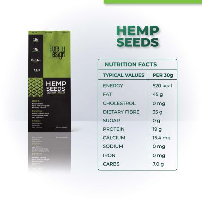Cure By Design: Hemp Seed Toasted with Pink Salt - 250 gm
