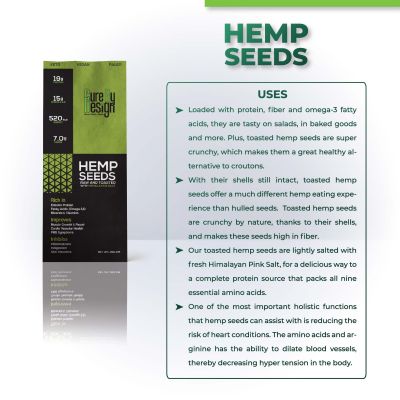 Cure By Design: Hemp Seed Toasted with Pink Salt - 250 gm