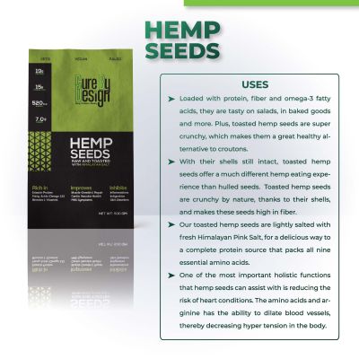 Cure By Design: Hemp Seed Toasted with Pink Salt - 500 gm