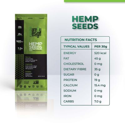 Cure By Design: Hemp Seed Toasted with Pink Salt - 30 gm