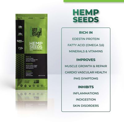 Cure By Design: Hemp Seed Toasted with Pink Salt - 30 gm