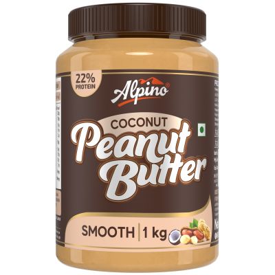 Alpino: Coconut Peanut Butter Smooth | 22 G Protein | High Protein Peanut Butter Creamy | Gluten-Free | Vegan - 1 kg