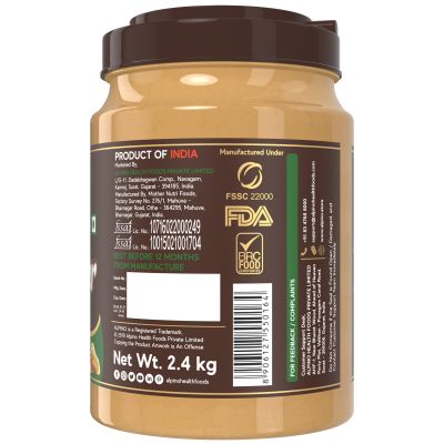 Alpino: Natural Peanut Butter Smooth - Unsweetened - 2.4 kg