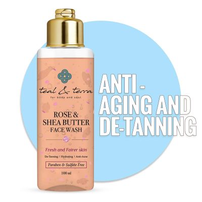 Teal and Terra: Rose And Shea Butter Face Wash - 100ml