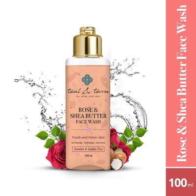 Teal and Terra: Rose And Shea Butter Face Wash - 100ml