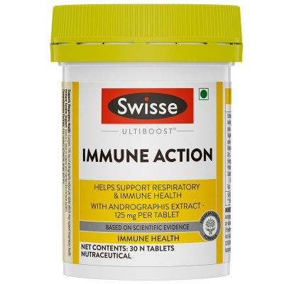 Swisse: Immune Action (30 Tablets) With Vitamin C, Zinc & Ginger Extract for Immunity & Respiratory Health