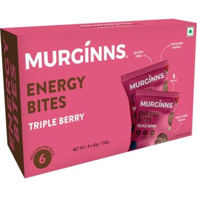 Murginns: Energy Bites, Triple Berry - 240 g
