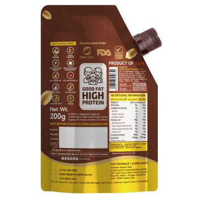 Alpino: Easy Squeezy Classic Peanut Butter Smooth | 24 G Protein | High Protein Peanut Butter Creamy | Gluten-Free | Vegan - 200 g