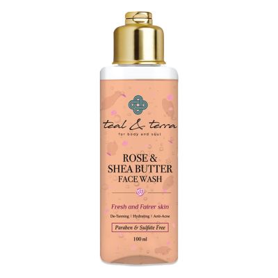 Teal and Terra: Rose And Shea Butter Face Wash - 100ml