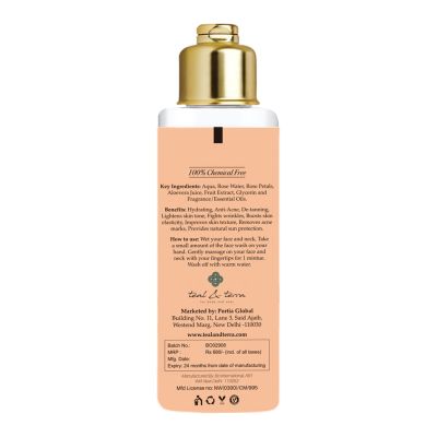 Teal and Terra: Rose And Shea Butter Face Wash - 100ml