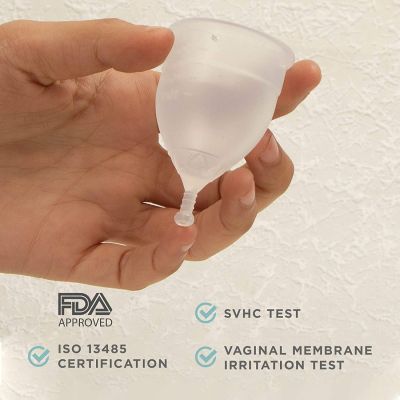 Pee Safe: Reusable Menstrual Cup with Medical Grade Silcone for Women - Large
