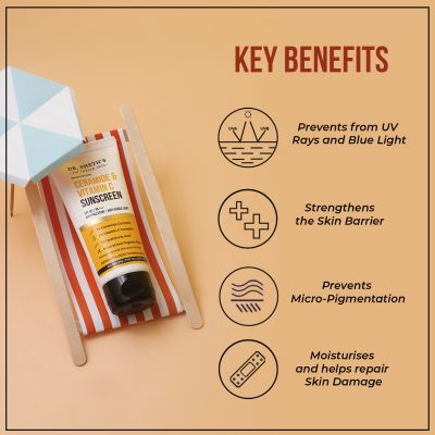 Dr. Sheth's: Ceramide & Vitamin C Hybrid Sunscreen SPF 50+ - 50gm