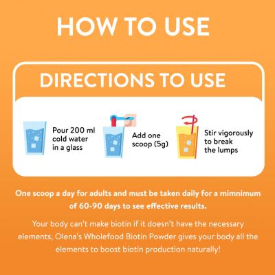 Plix Life: Olena Plant-Based 10000mcg+ Biotin - Orange Burst - 240 gm (Pack of 2)