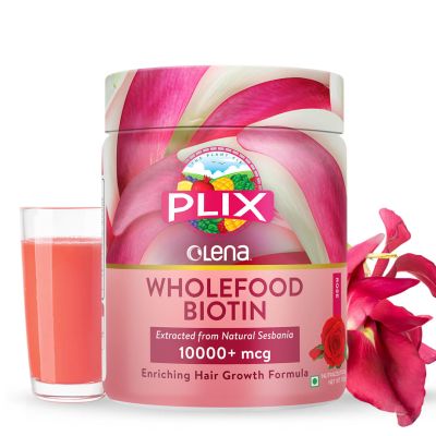 Plix Life: Olena Plant-Based 10000mcg+ Biotin - Rose - 120 gm (Pack of 1)