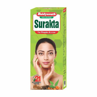Baidyanath: Surakta- Herbal tonic for Pimple and Acne free skin - 450 Ml