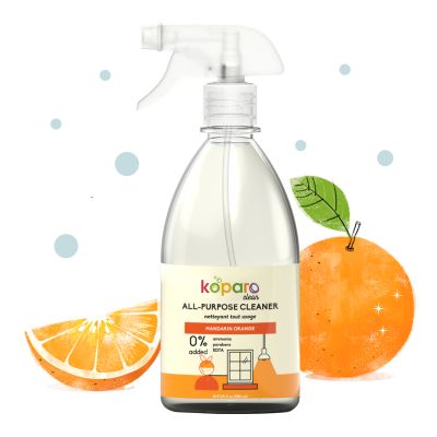 Koparo: All Purpose Natural Cleaner Liquid Spray For Bathroom, Kitchen And Glass With Refreshing Aroma Of Mandarin Orange - 500ml
