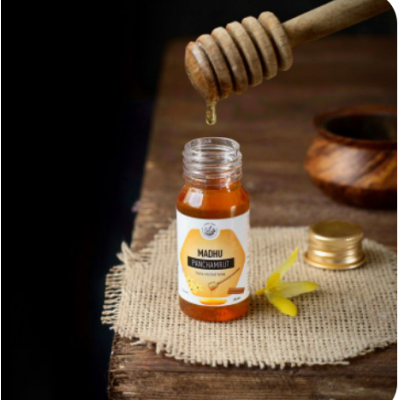 Amrutam: Madhu Panchamrut - Herbs Enriched Honey - 50 g