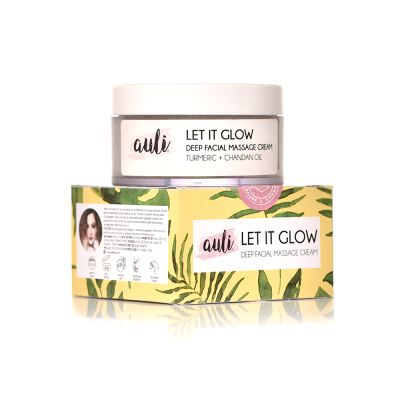 AULI: Let It Glow Brightening Anti-Acne Anti-Ageing Exfoliating Anti-Tan Glowing Facial Cream for All Skin Types - 60gm