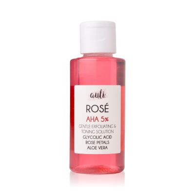 AULI: Rose AHA 5% Glycolic Acid Rose Water Toner - 100ml