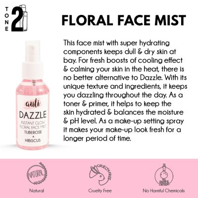 AULI: Dazzle Pure Rose Water and Tuberose Extracts Toner - 120ml
