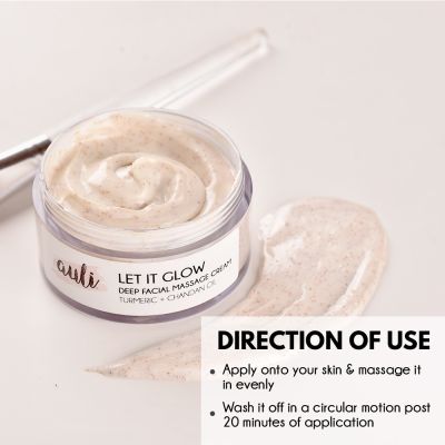 AULI: Let It Glow Brightening Anti-Acne Anti-Ageing Exfoliating Anti-Tan Glowing Facial Cream for All Skin Types - 60gm